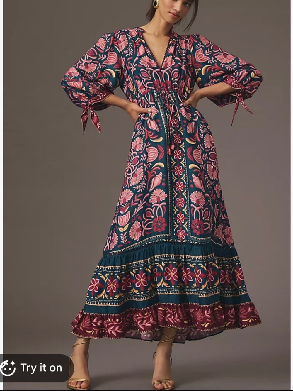 Farm Rio Bohemian Pink Floral Maxi Dress - Women